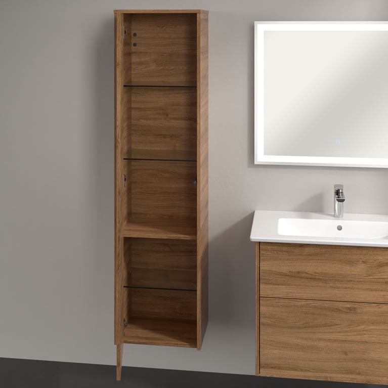 V&B Finero Kansas Oak Tall WallMounted Sanctuary Bathrooms